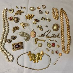 Vogue Gold and Cream Brooches Collection